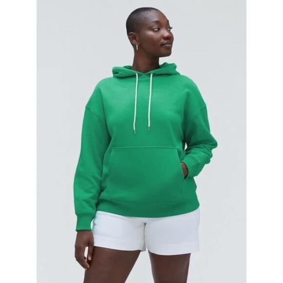 Everlane The Track Organic Cotton Hoodie Pullover Green Womens Small New - Picture 1 of 11